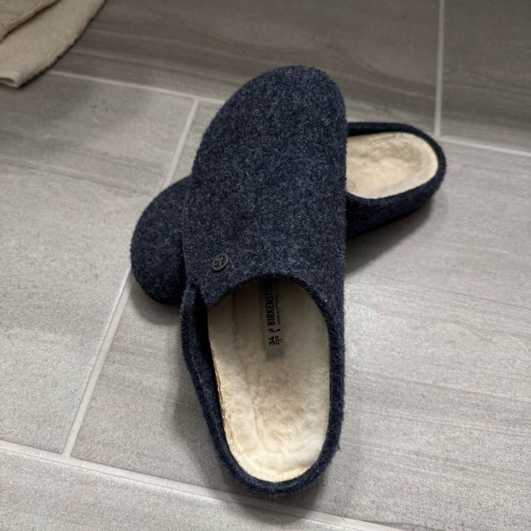Birkenstock Kids Shoes Felt Slip-on Clog Dark Grey