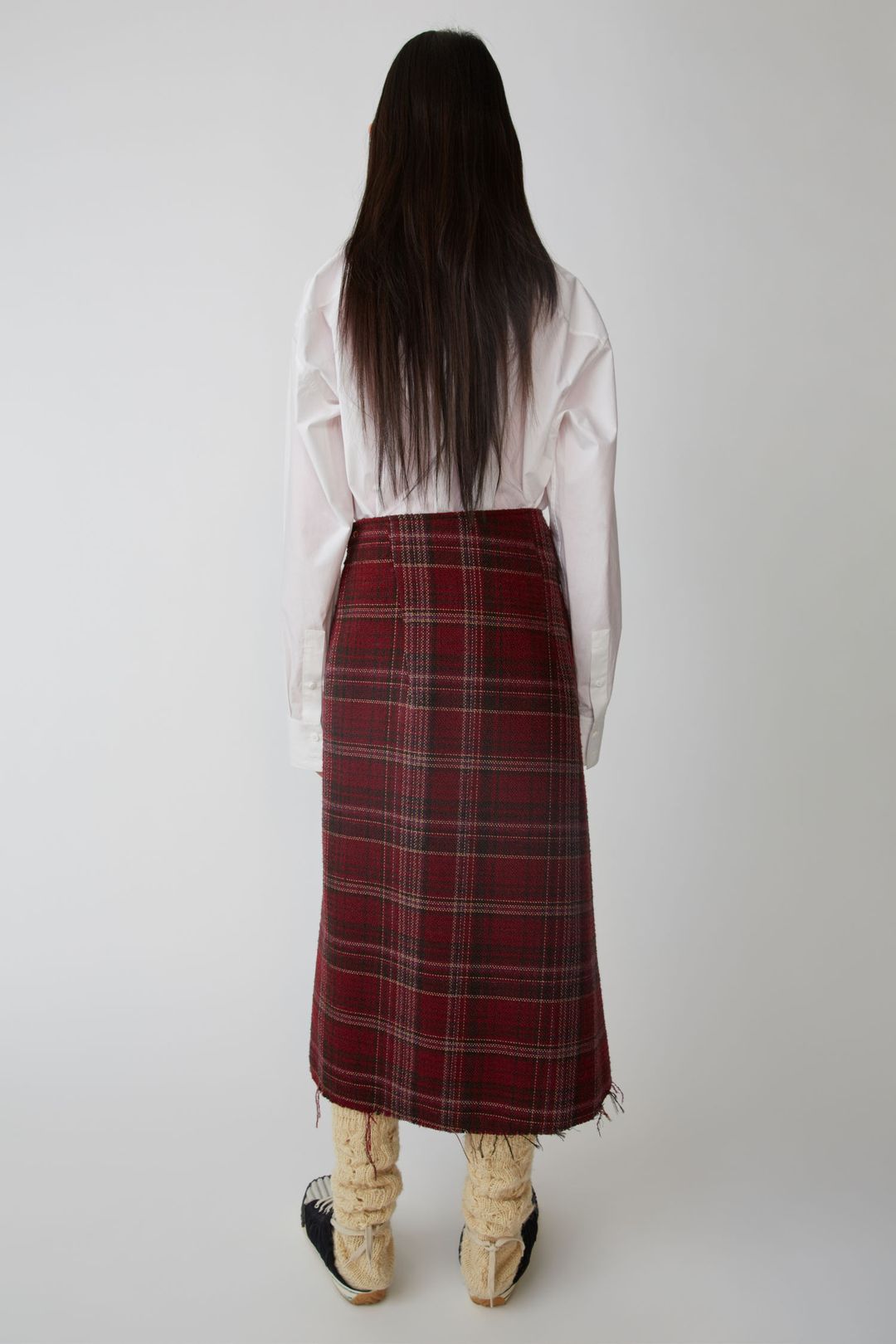 Tweed Wrap-Effect Skirt #6