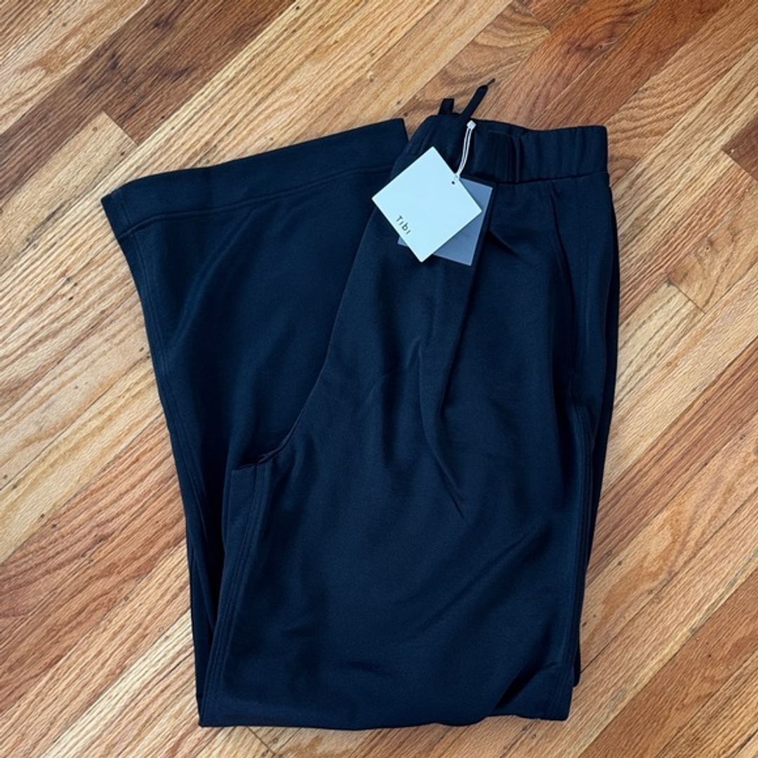 Silk Terry Pleated Pull On Pant