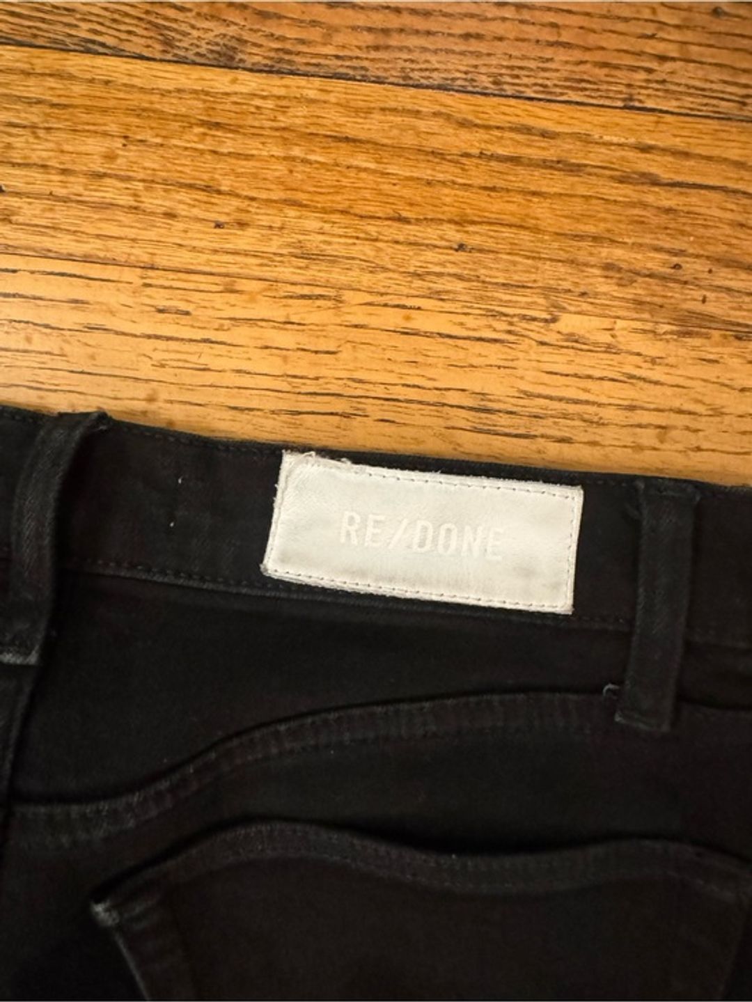Re/Done Black High-Rise Stovepipe Jeans