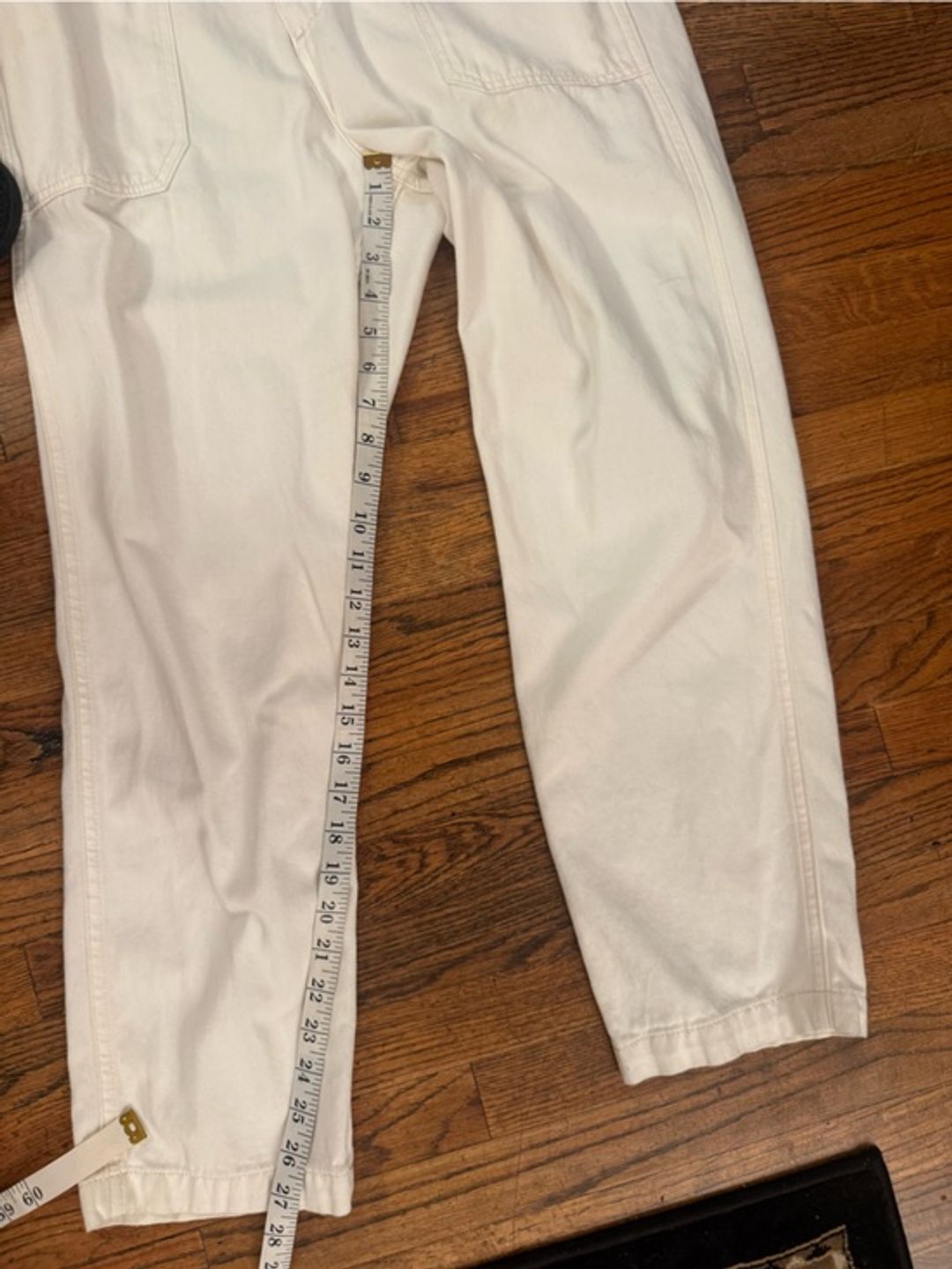 Reformation Morgan Twill White Short-Sleeve Utility Jumpsuit