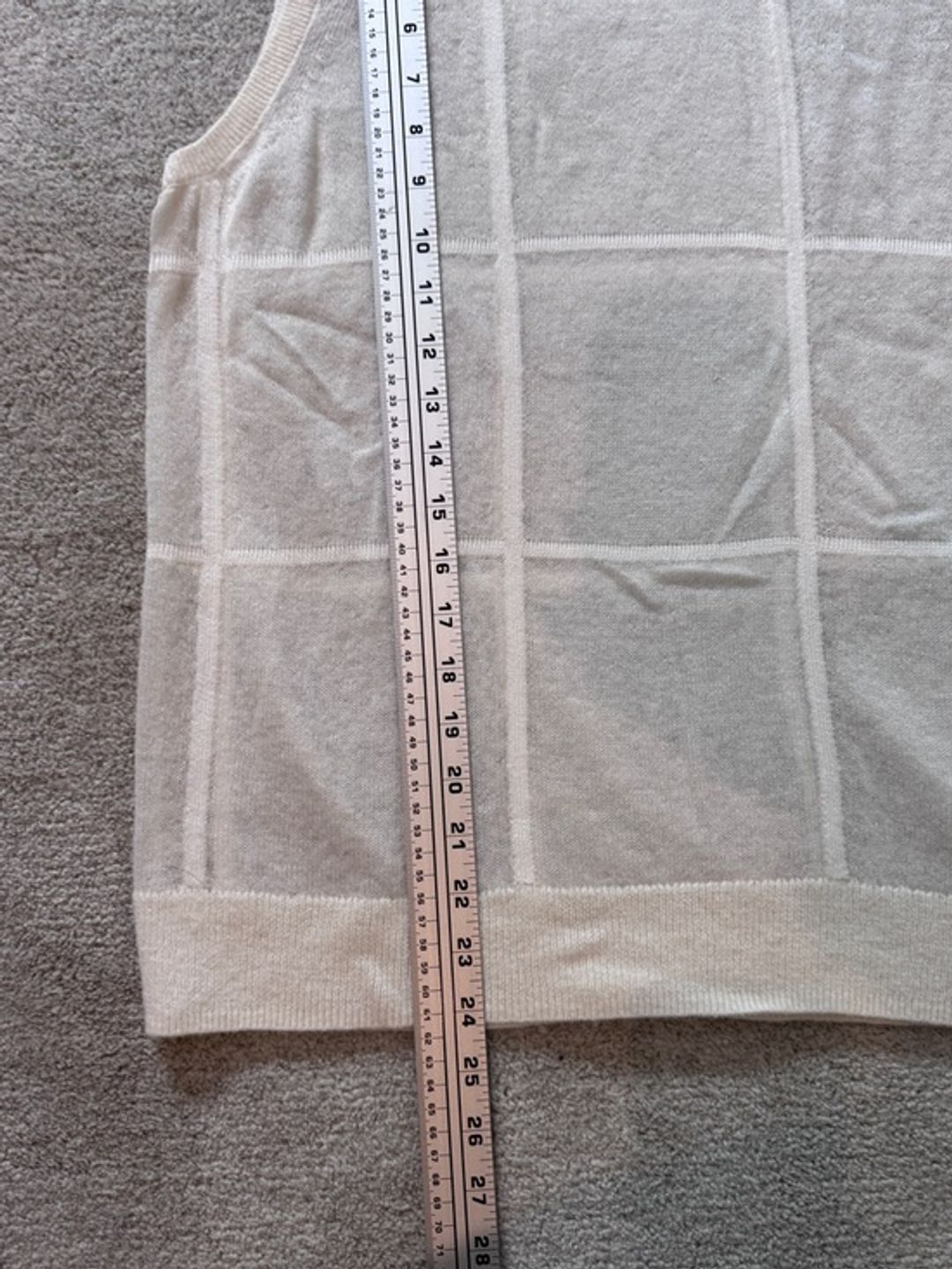 COS Windowpane Check Cotton Wool & Alpaca Blend Tank Top