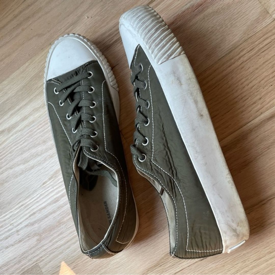 Jil Sander Navy Green Sneakers 39 EU  