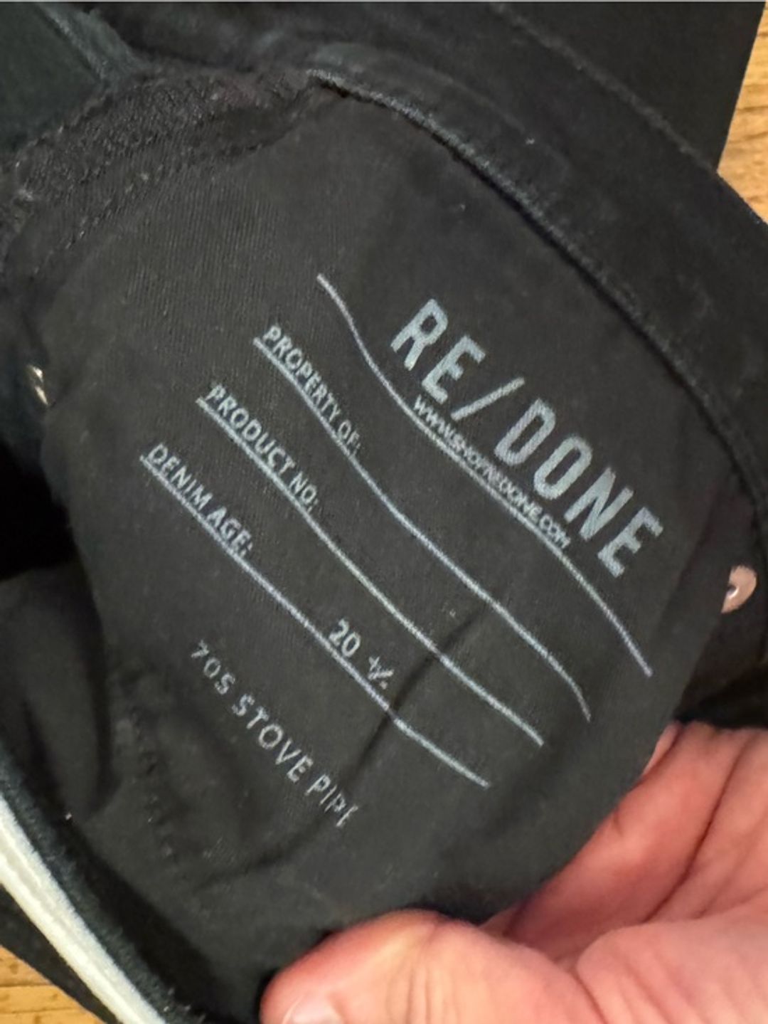 Re/Done Black High-Rise Stovepipe Jeans