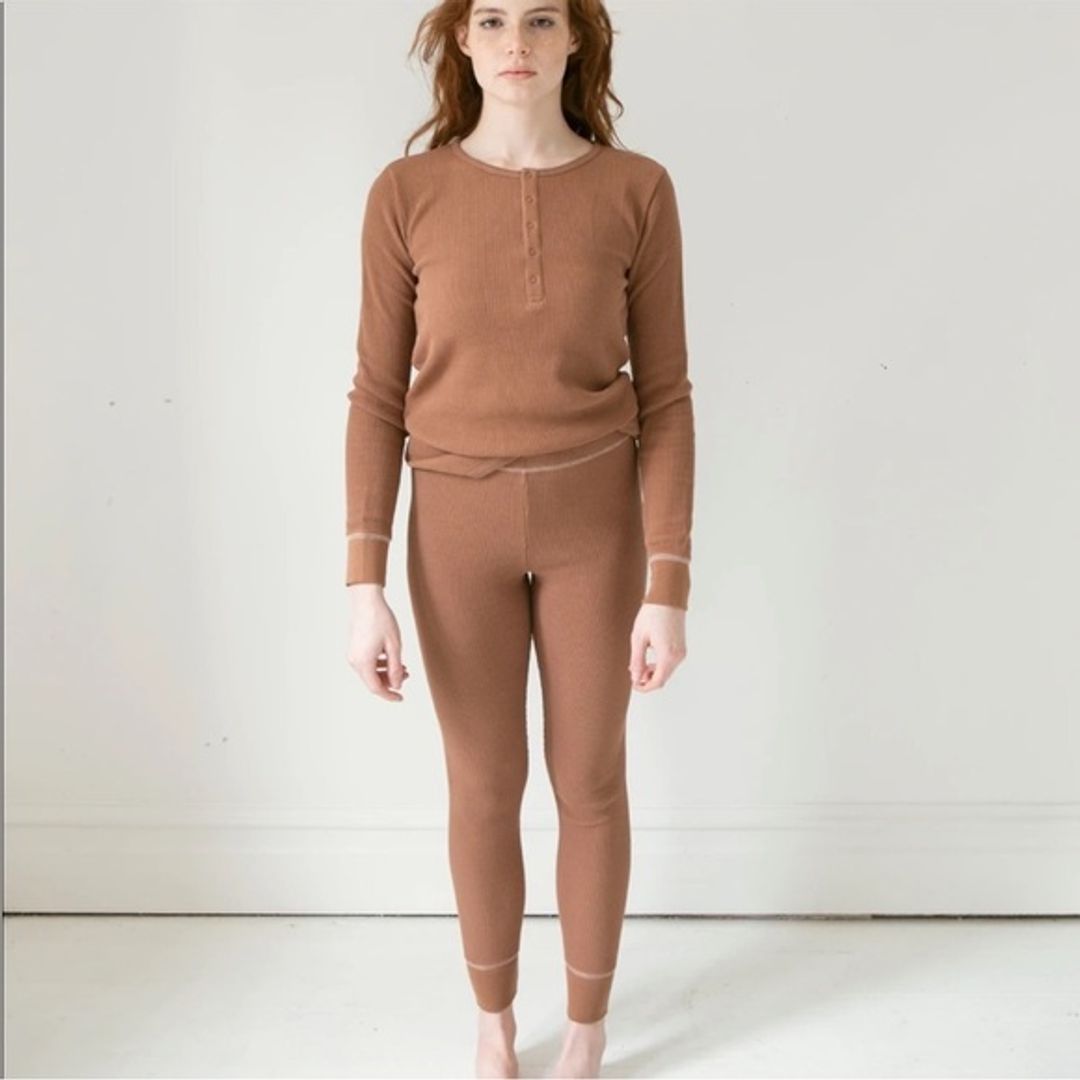 Vince Fin & Vince Brown Waffle Pant