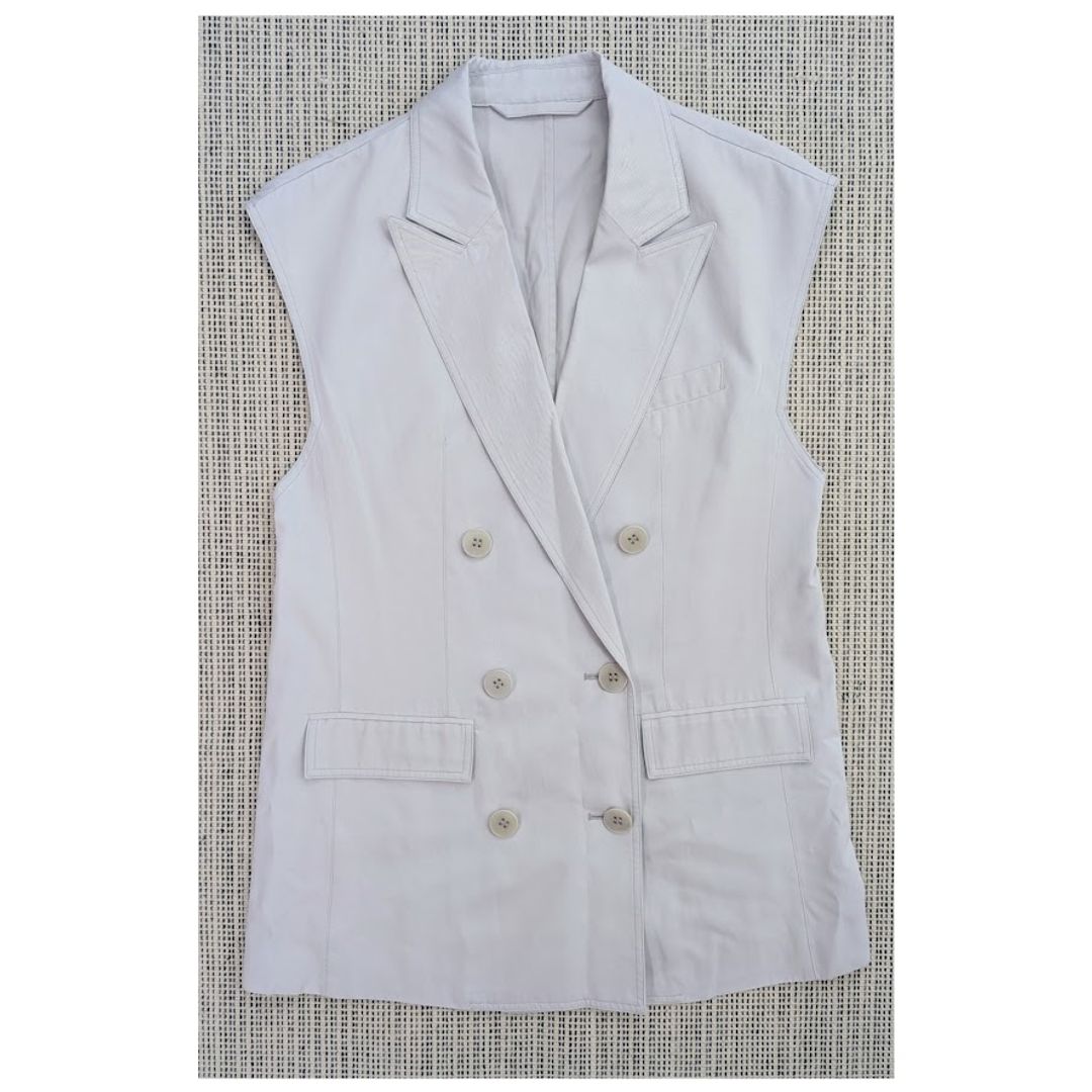 Tibi Drapey Suiting Oversized Double Breasted Vest