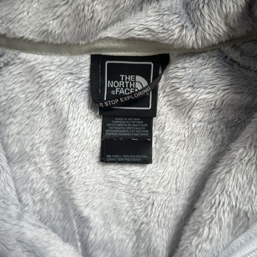 The North Face Grey Fuzzy Zip Up Jacket