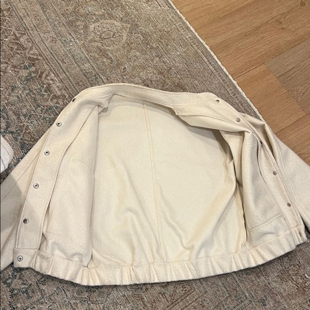 Vintage Cream Bomber Jacket