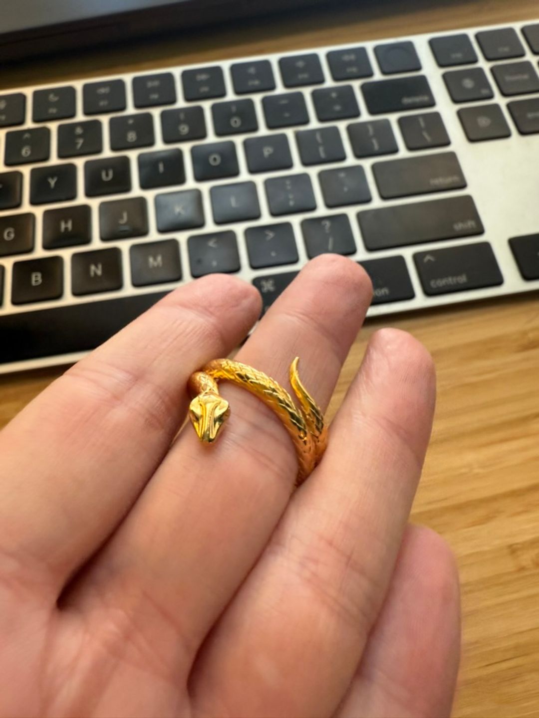 Harris Reed Coiled Serpent Ring | 18ct Gold Plated