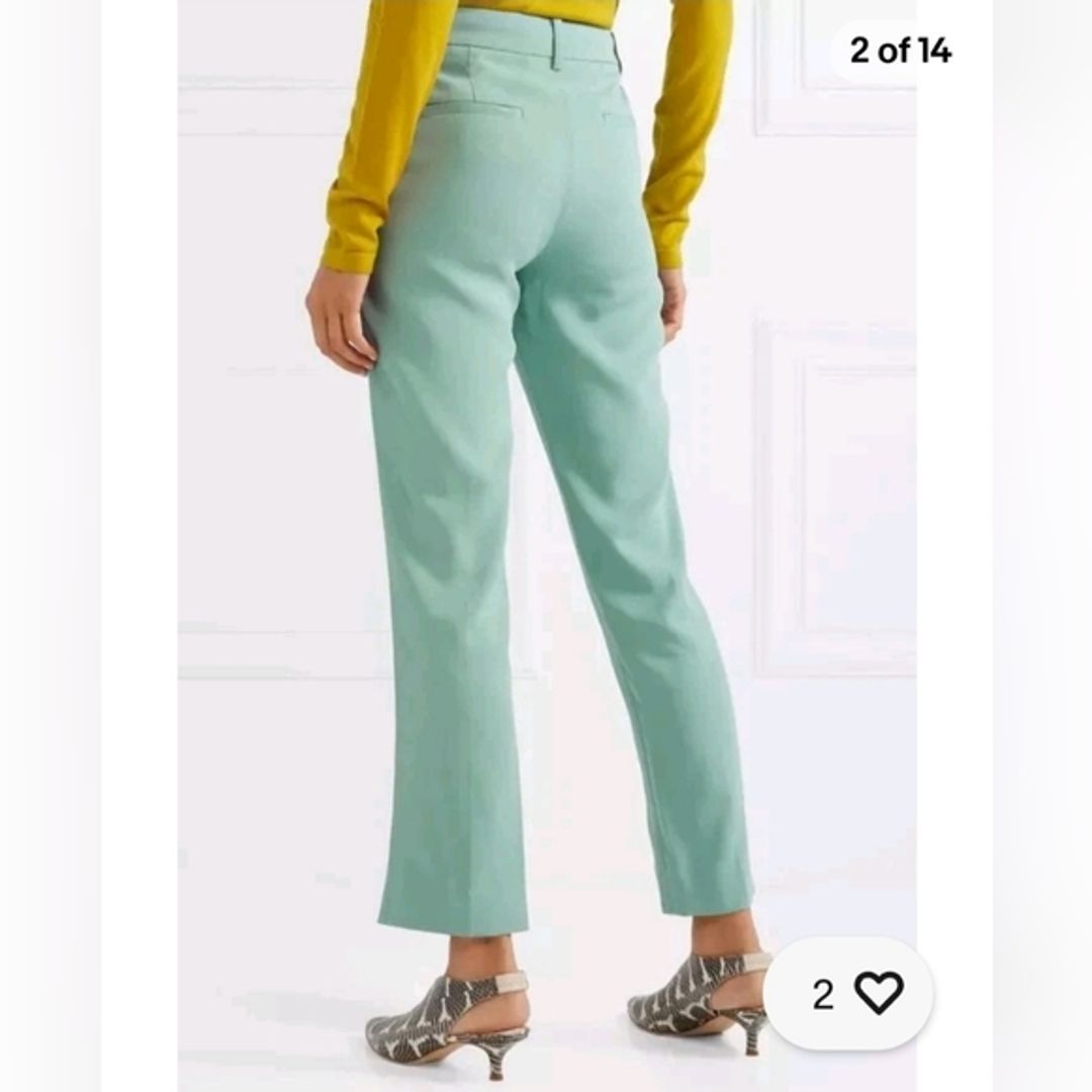Tibi BEATLE Stretch Crepe Straight Leg Pants in Good Condition