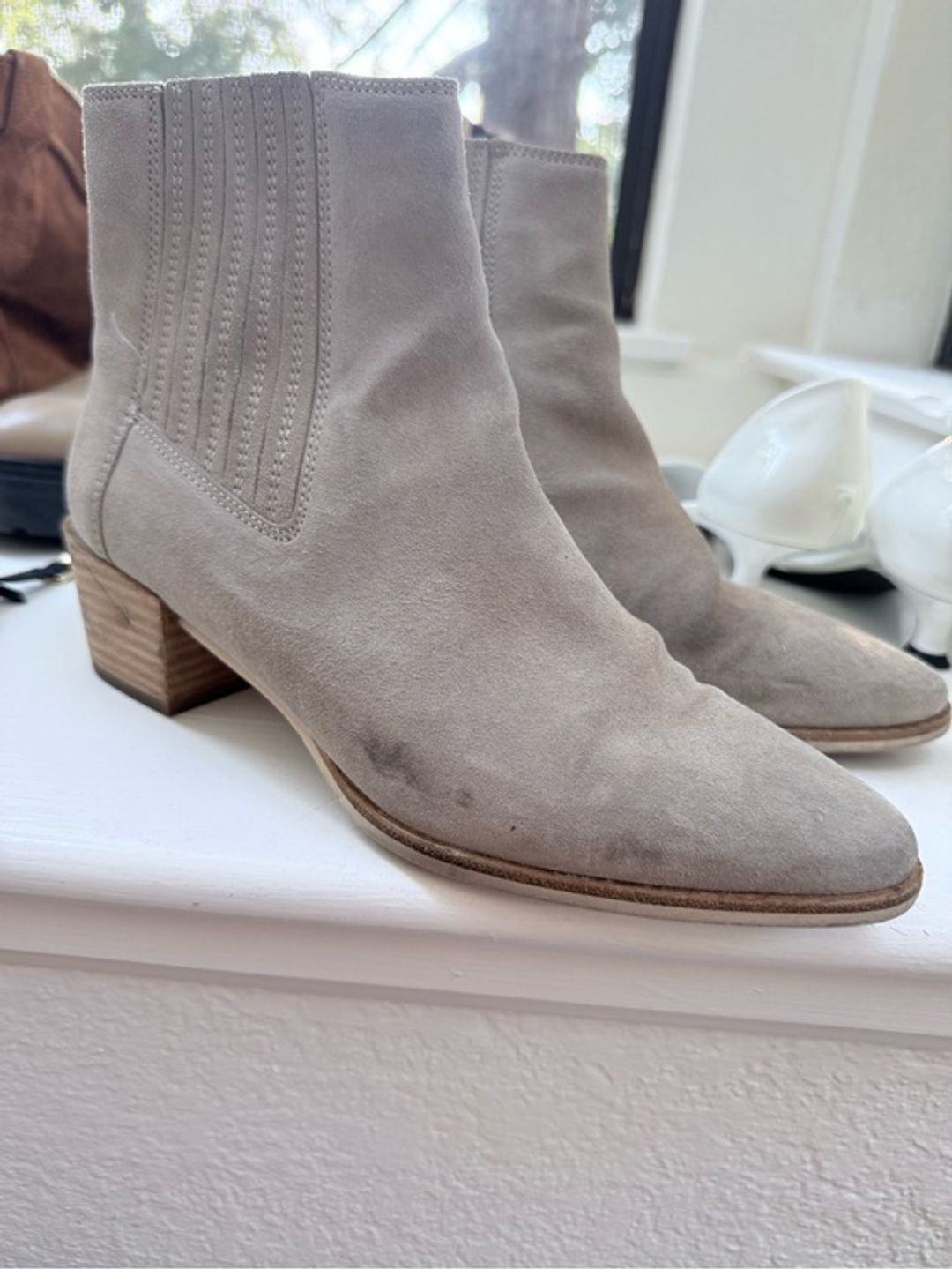 Rag & Bone Rover Boot in Warm Grey Suede