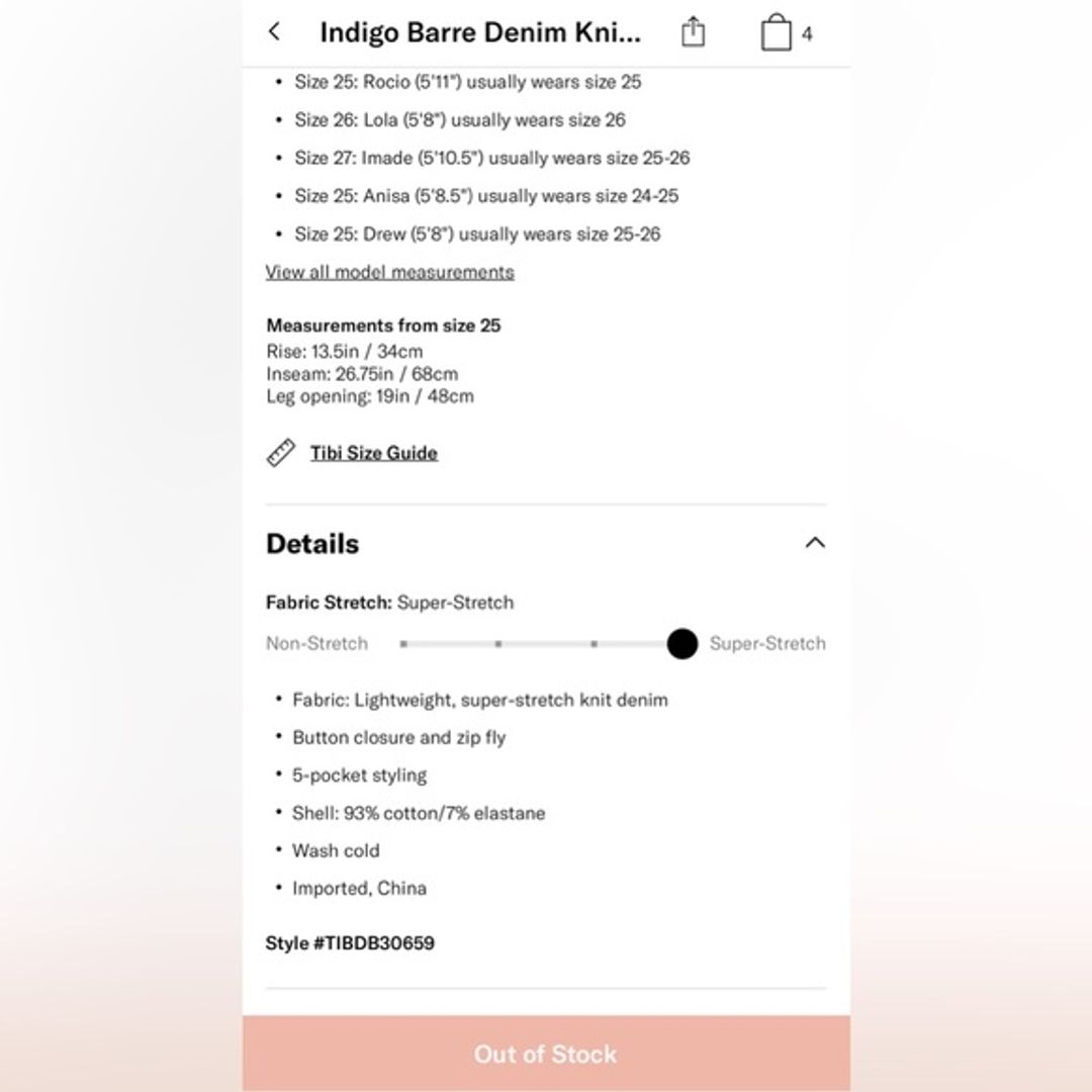 Indigo Barre Denim Knit Sid Jean