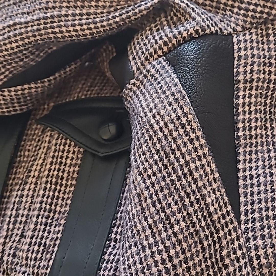 Isabel Marant Pink Tweed Black Leather Trim Jacket