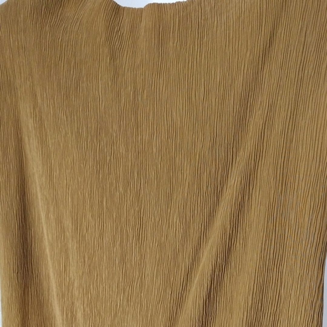 COS Cupro Silk Crinkle Top Brown Copper Twist Back Sleeveless Blouse