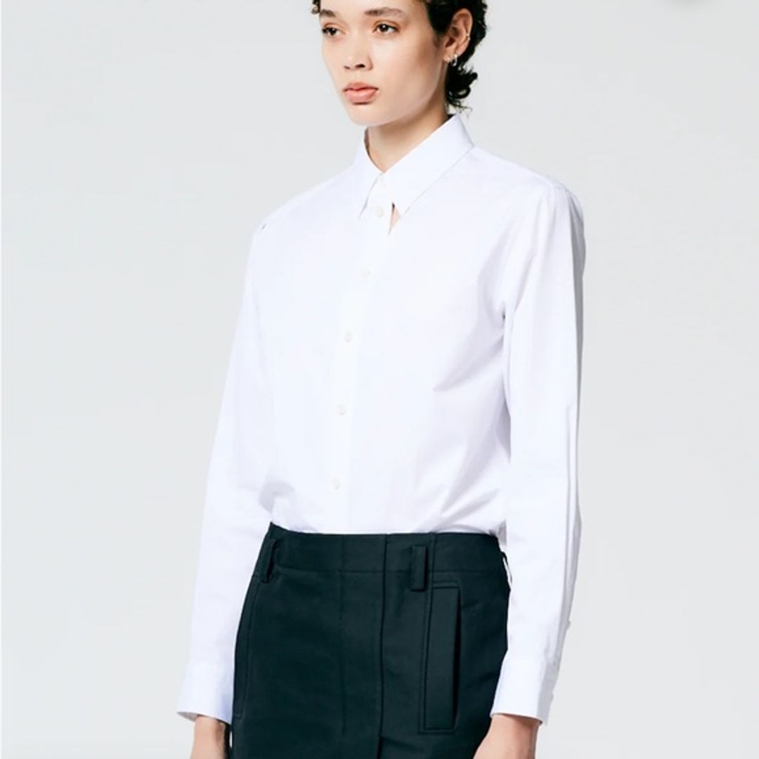 NWT Tibi Eco Poplin Cut Out Charlie Shirt