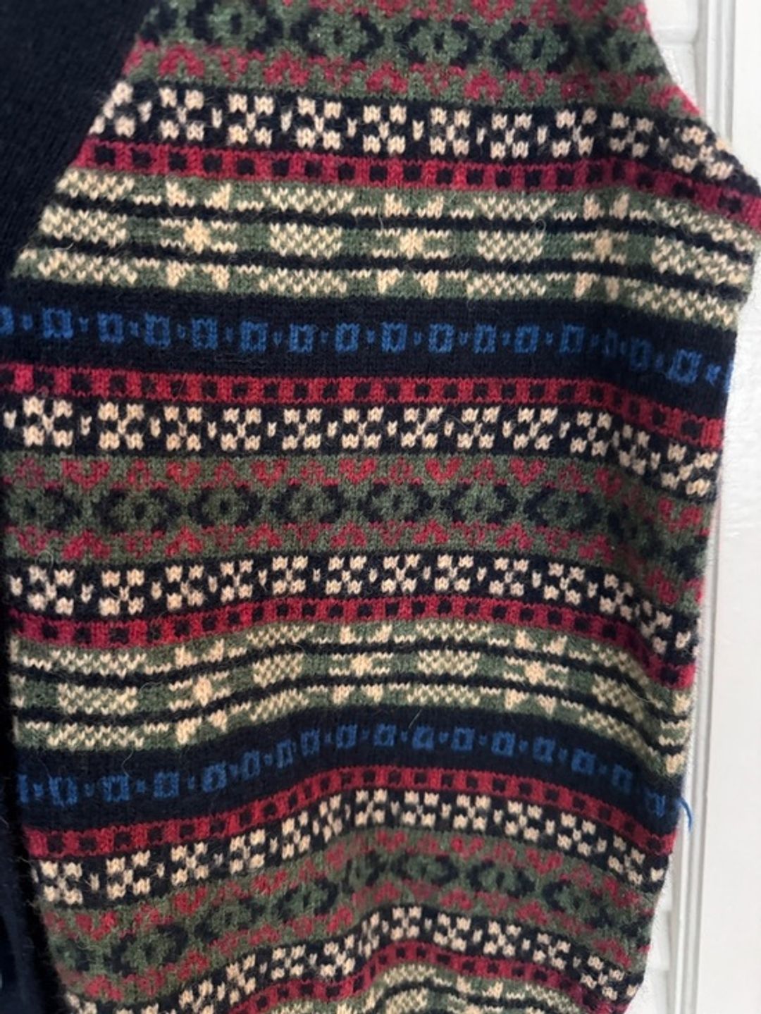 Zara Jacquard Knit Wool Vest