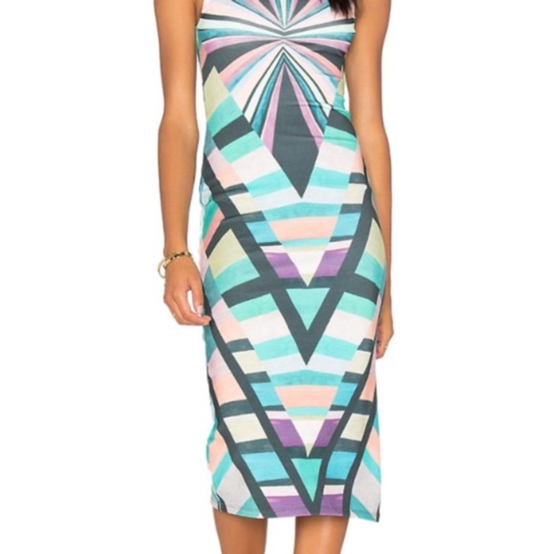 Mara Hoffman Prism V-Back Midi Dress