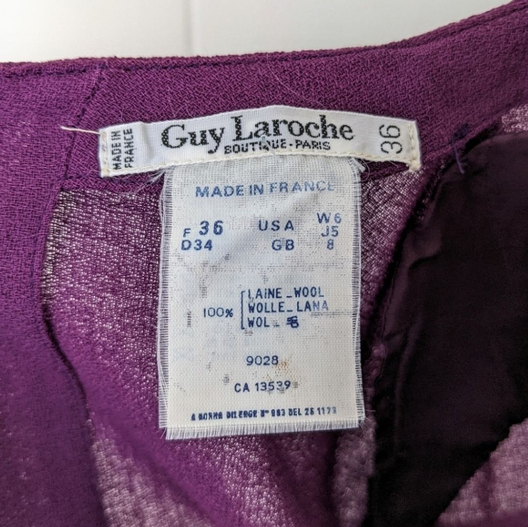 Guy Laroche Vintage 80's Sheath Dress with Bow Detail