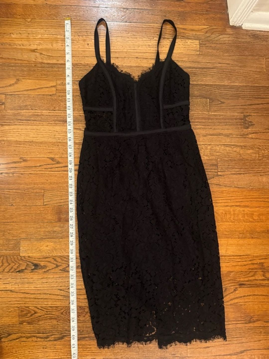 NWT Express Black Lace Bustier Corset Paneled Bodycon Pencil Dress 6