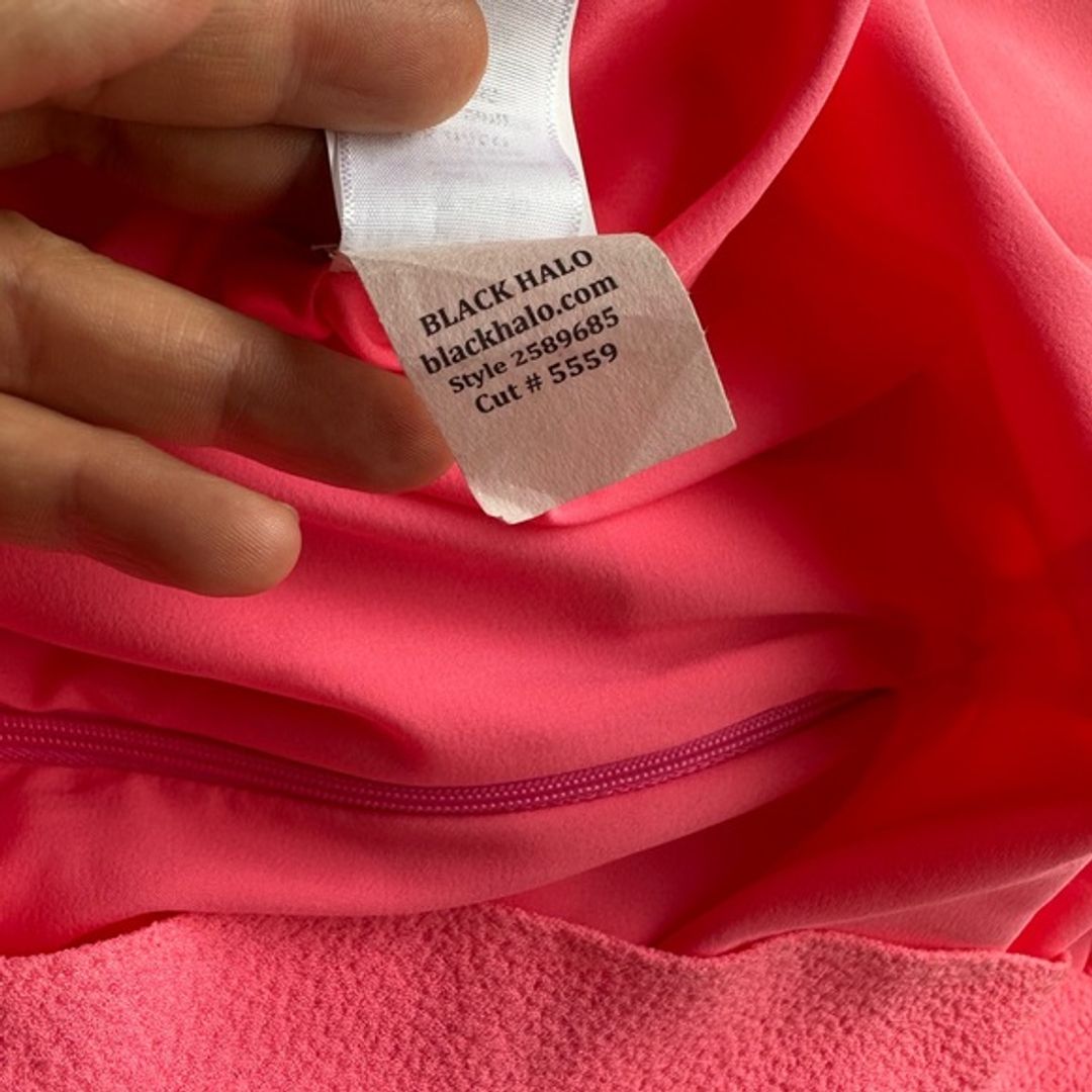 NWT Black Halo Coral Peplum Mini Dress