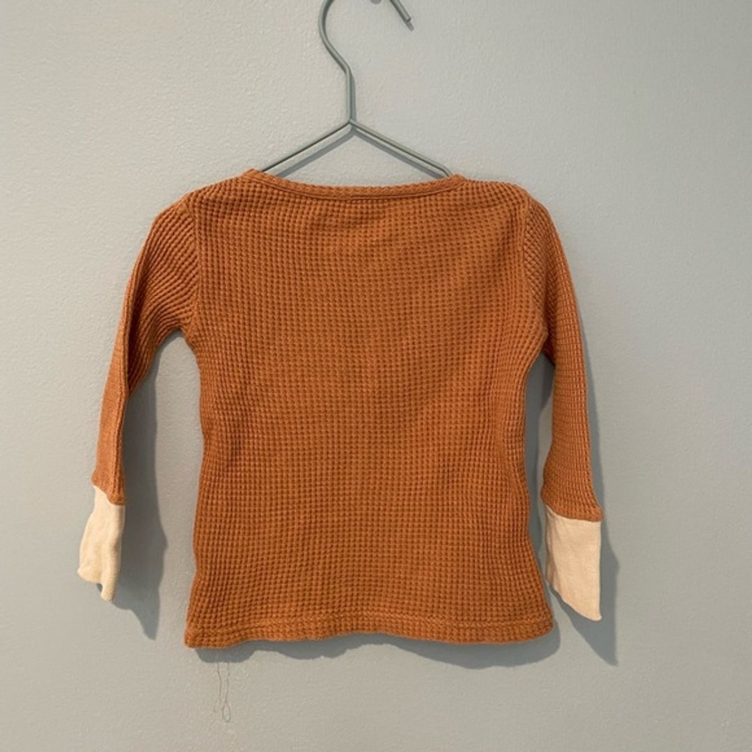 Vince Fin & Vince Brown Waffle Top 6/12 Months - Made in Peru