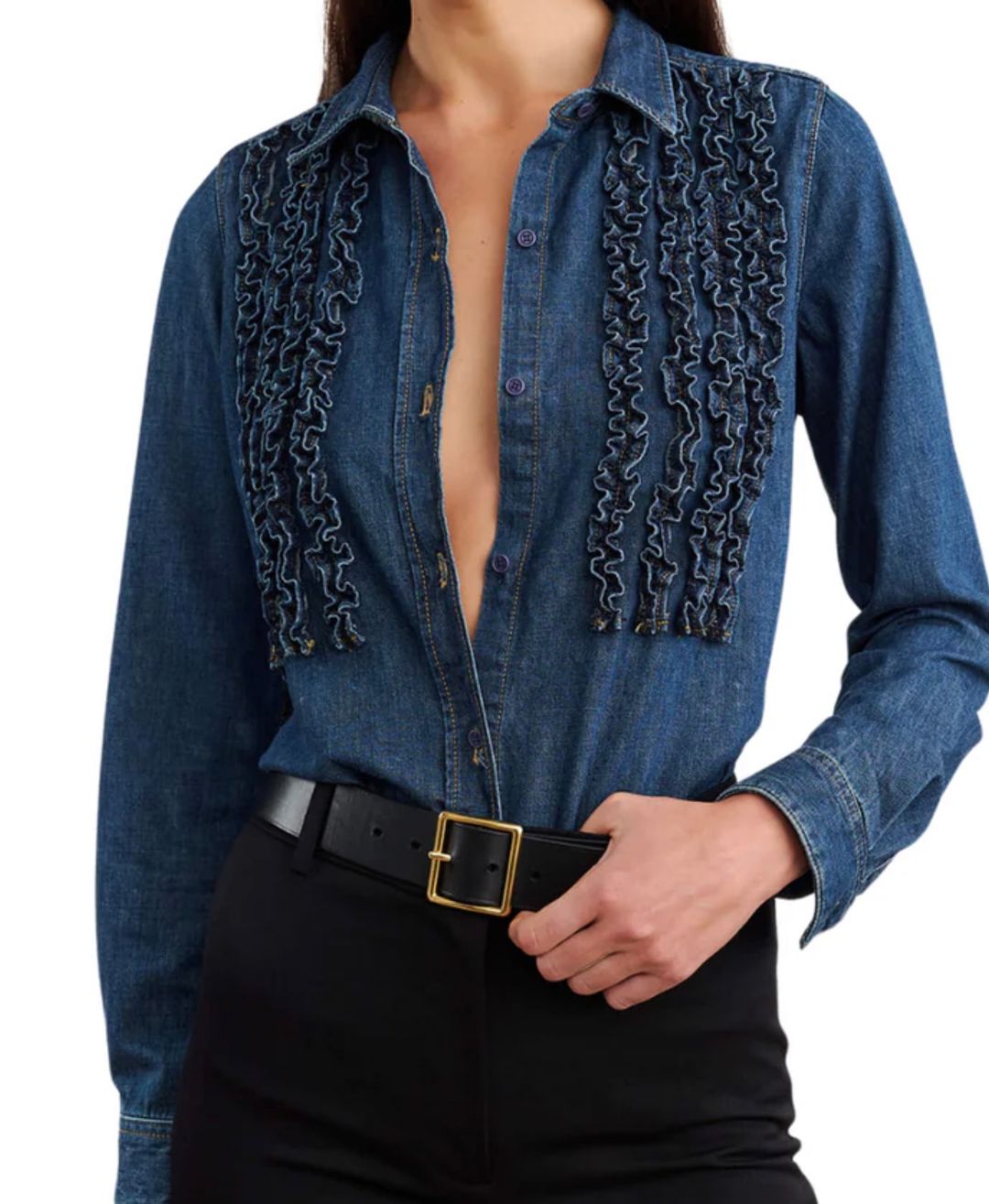 LEXA DENIM SHIRT IN CLASSIC WASH