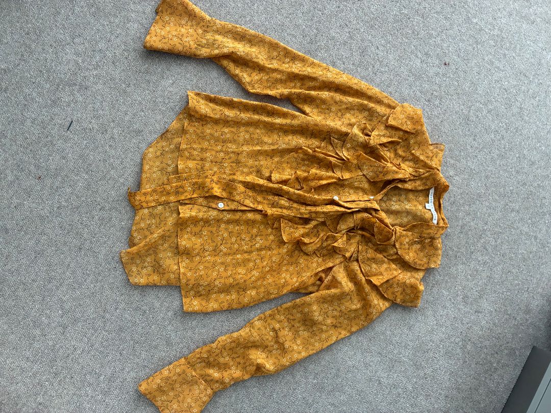 Yellow floral blouse