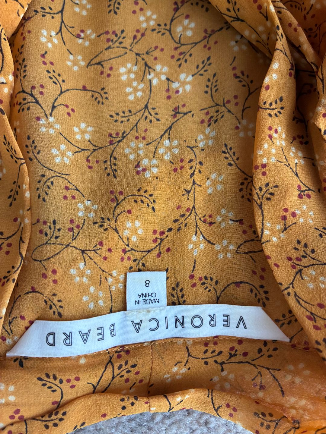 Veronica Beard Yellow floral blouse