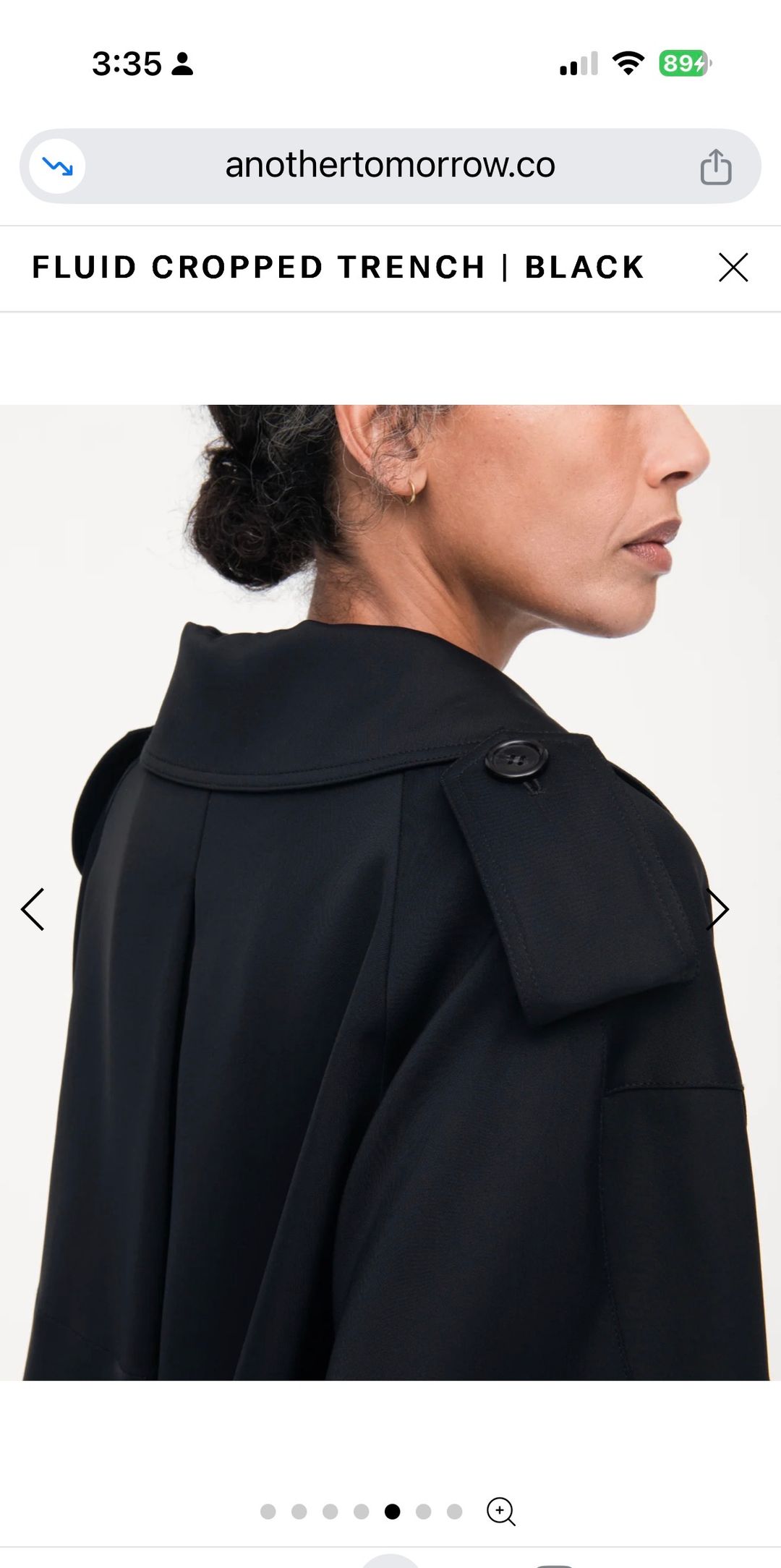 Fluid Cropped Trench | Black