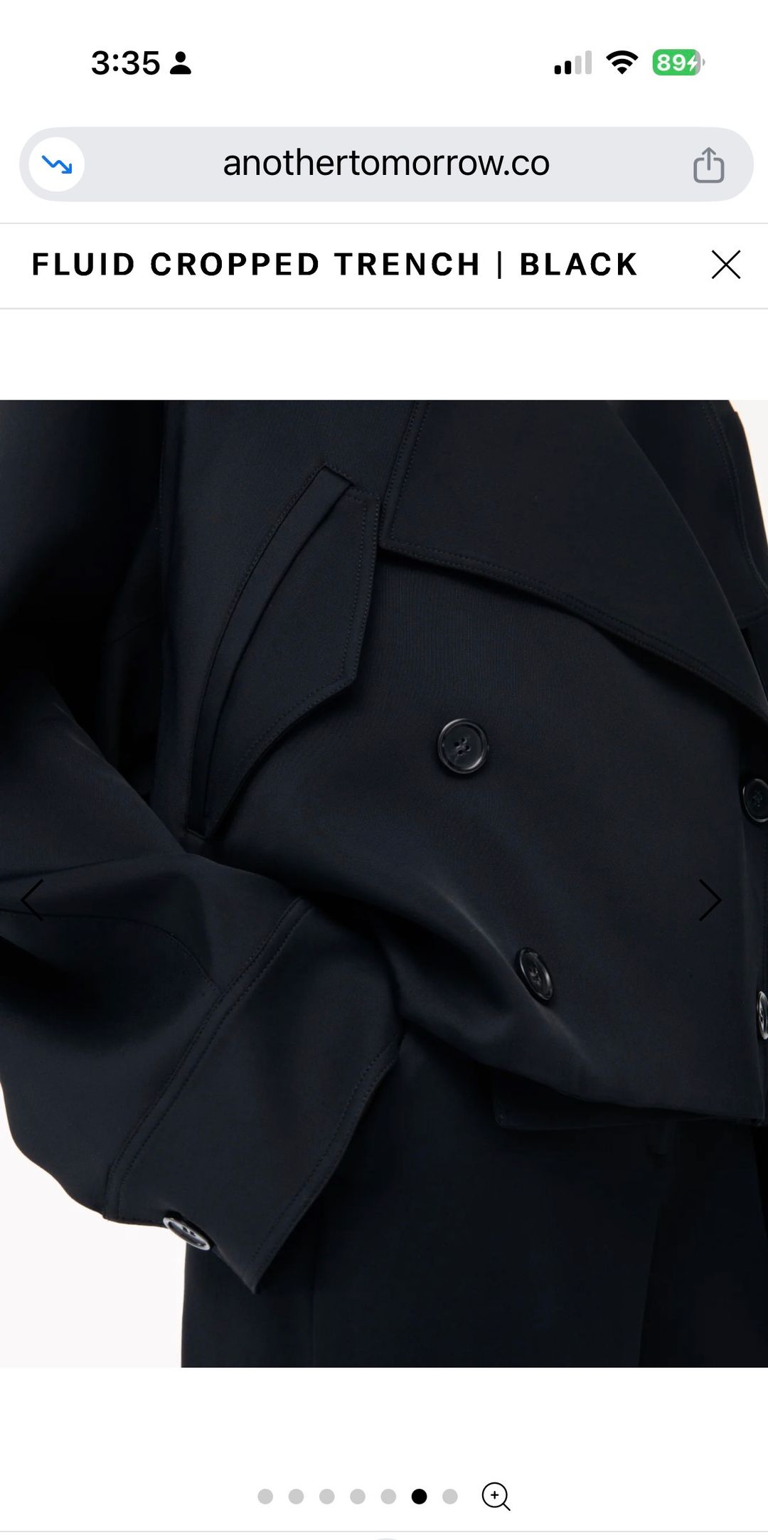Fluid Cropped Trench | Black