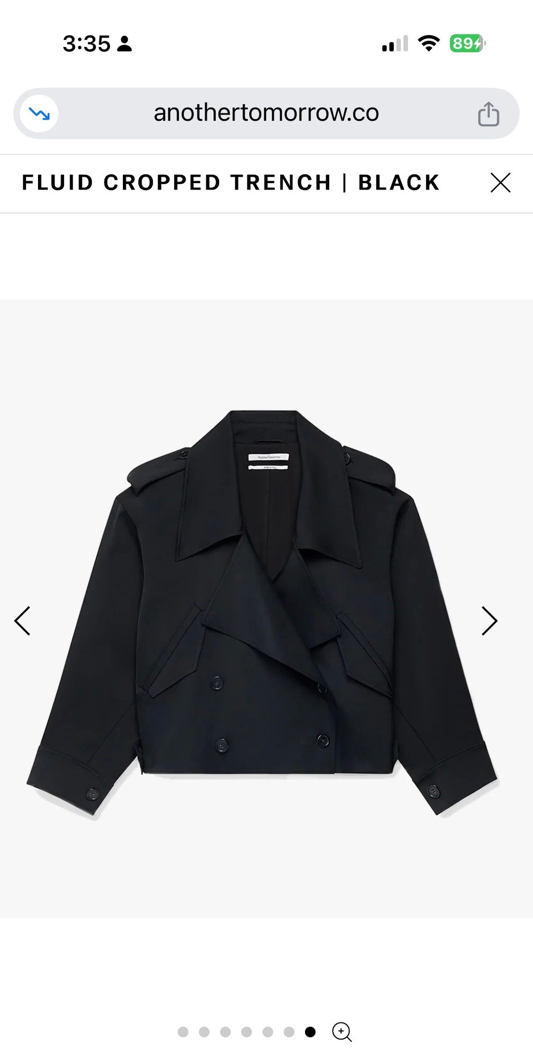 Fluid Cropped Trench | Black