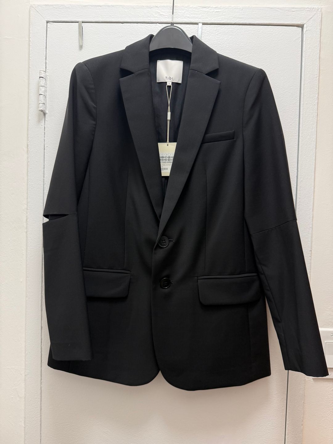 Tropical Wool Cutout Sleeve Marlon Blazer