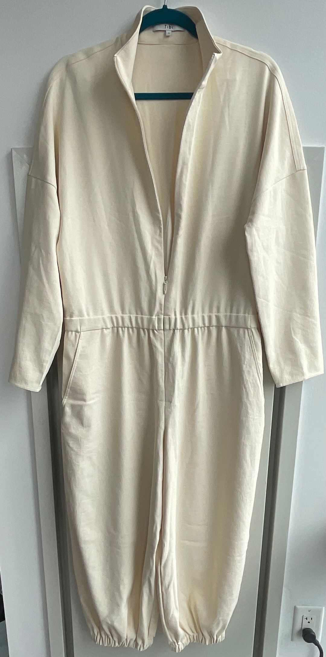 Chalky Drape Zip Up Jumpsuit