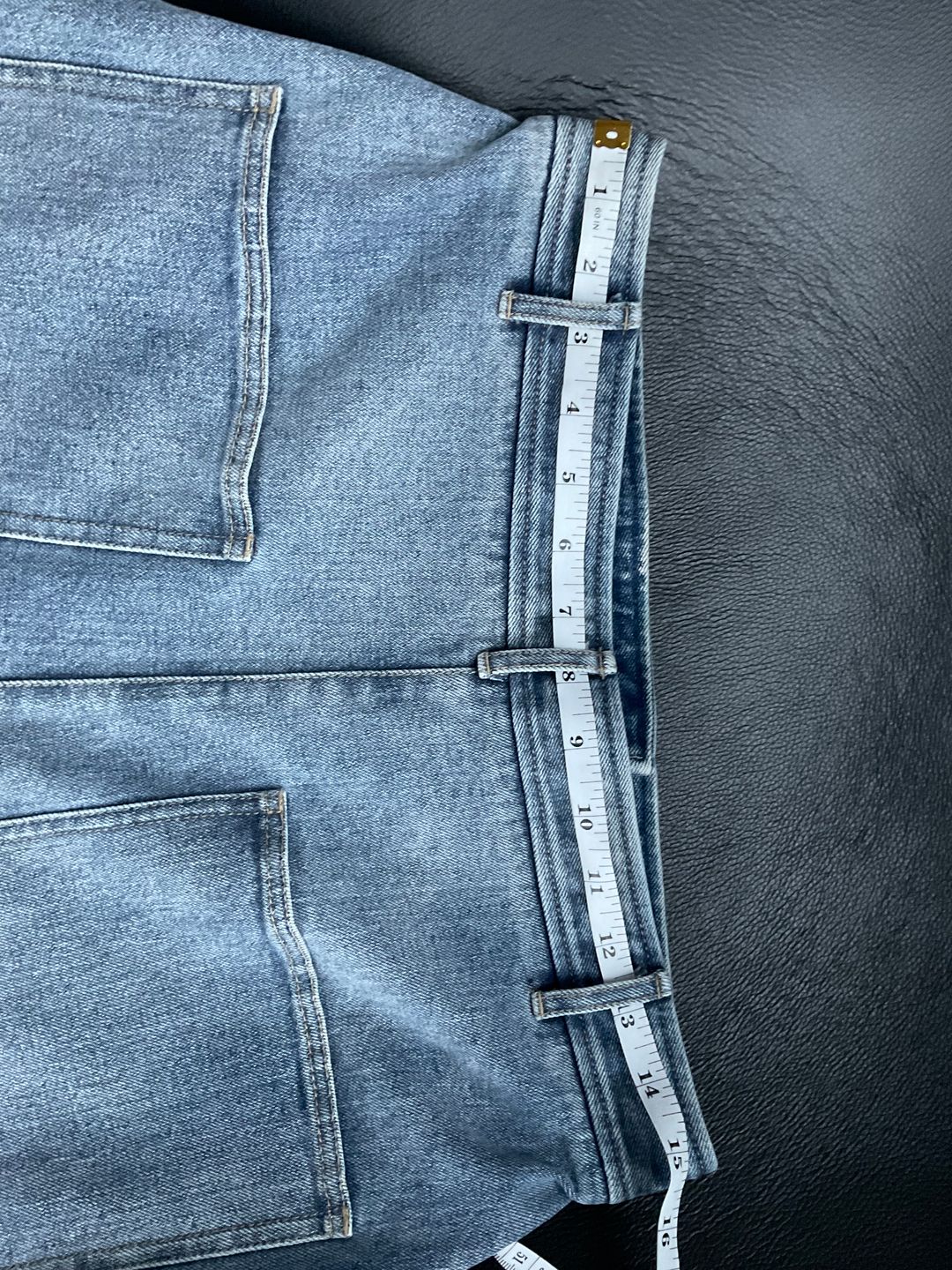 Sculpted Mid-rise Tapered-leg Denim Pants