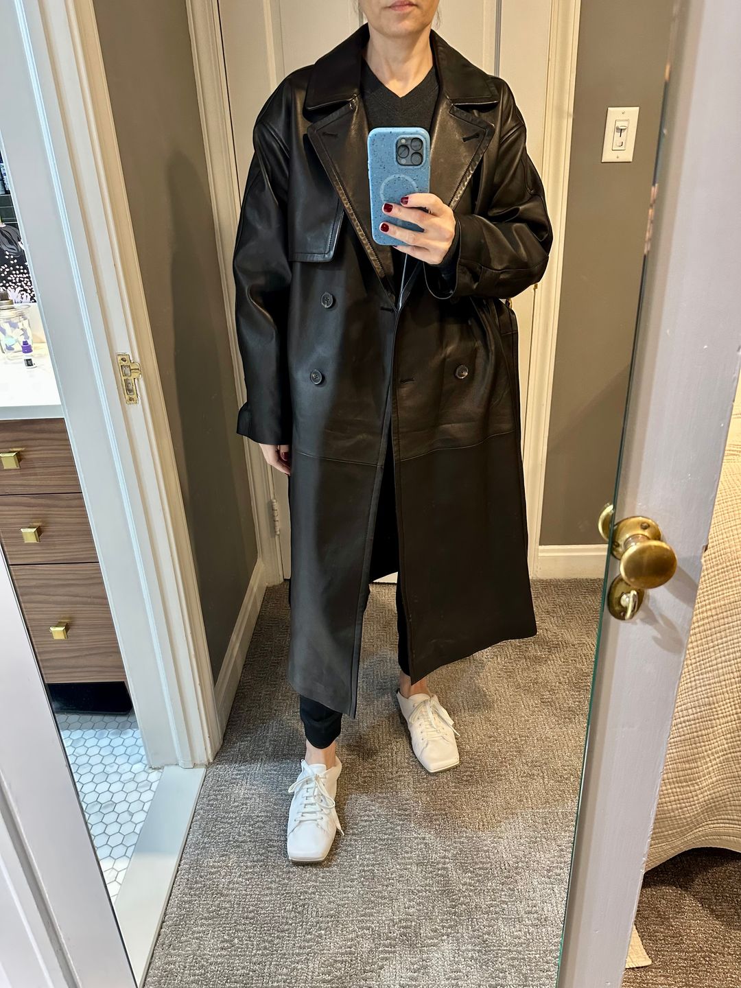The Signature Leather Trench