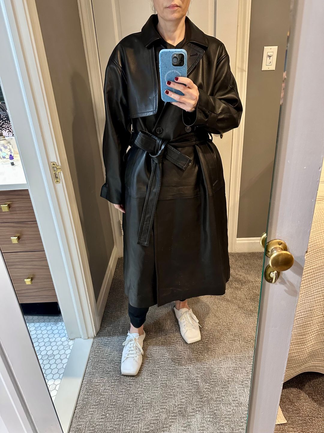 The Signature Leather Trench