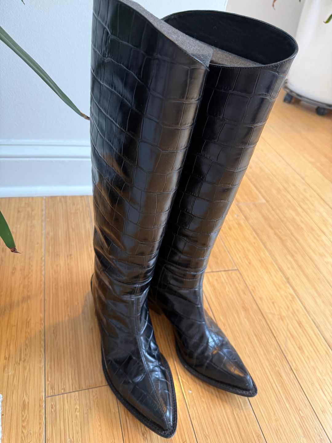 Black Knee-High Boots