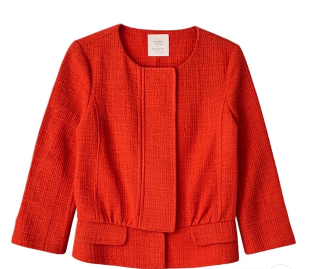 Cropped cotton blazer