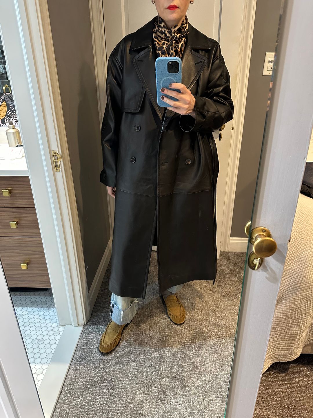 The Signature Leather Trench