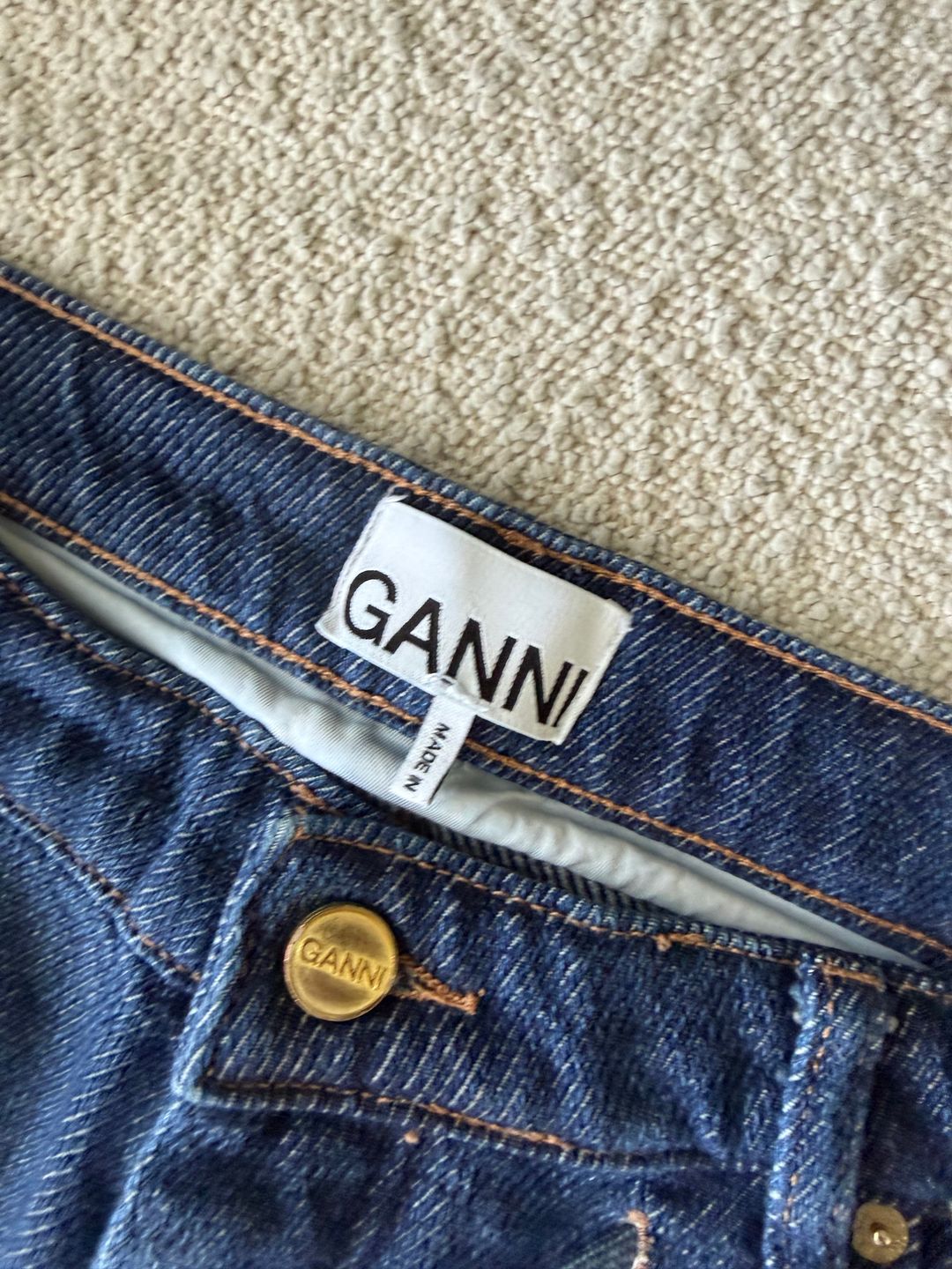 Ganni Heavy Denim Drawstring Jean