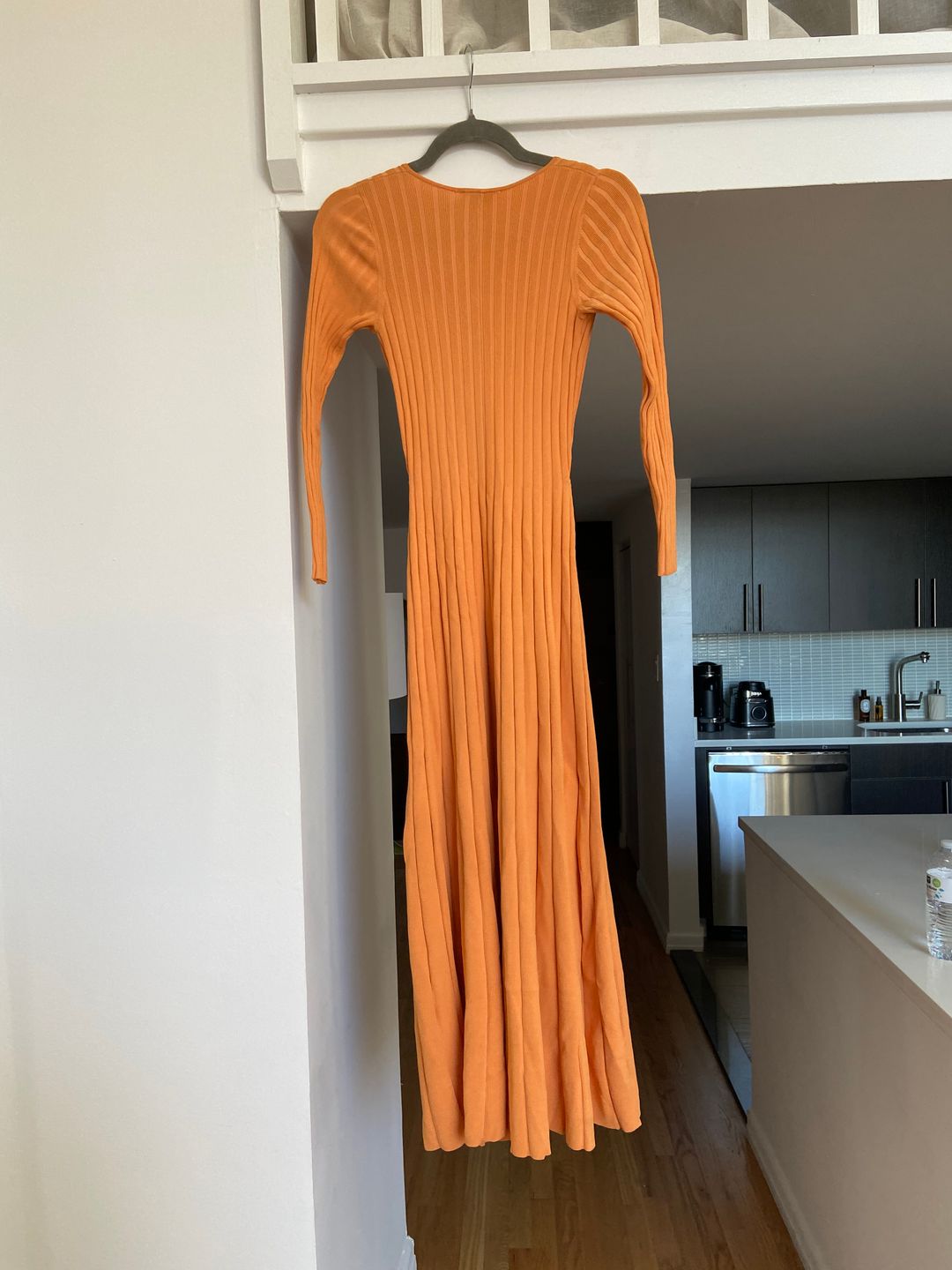 Long orange dress