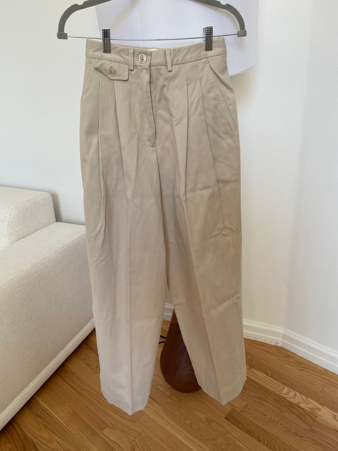 Beige trousers