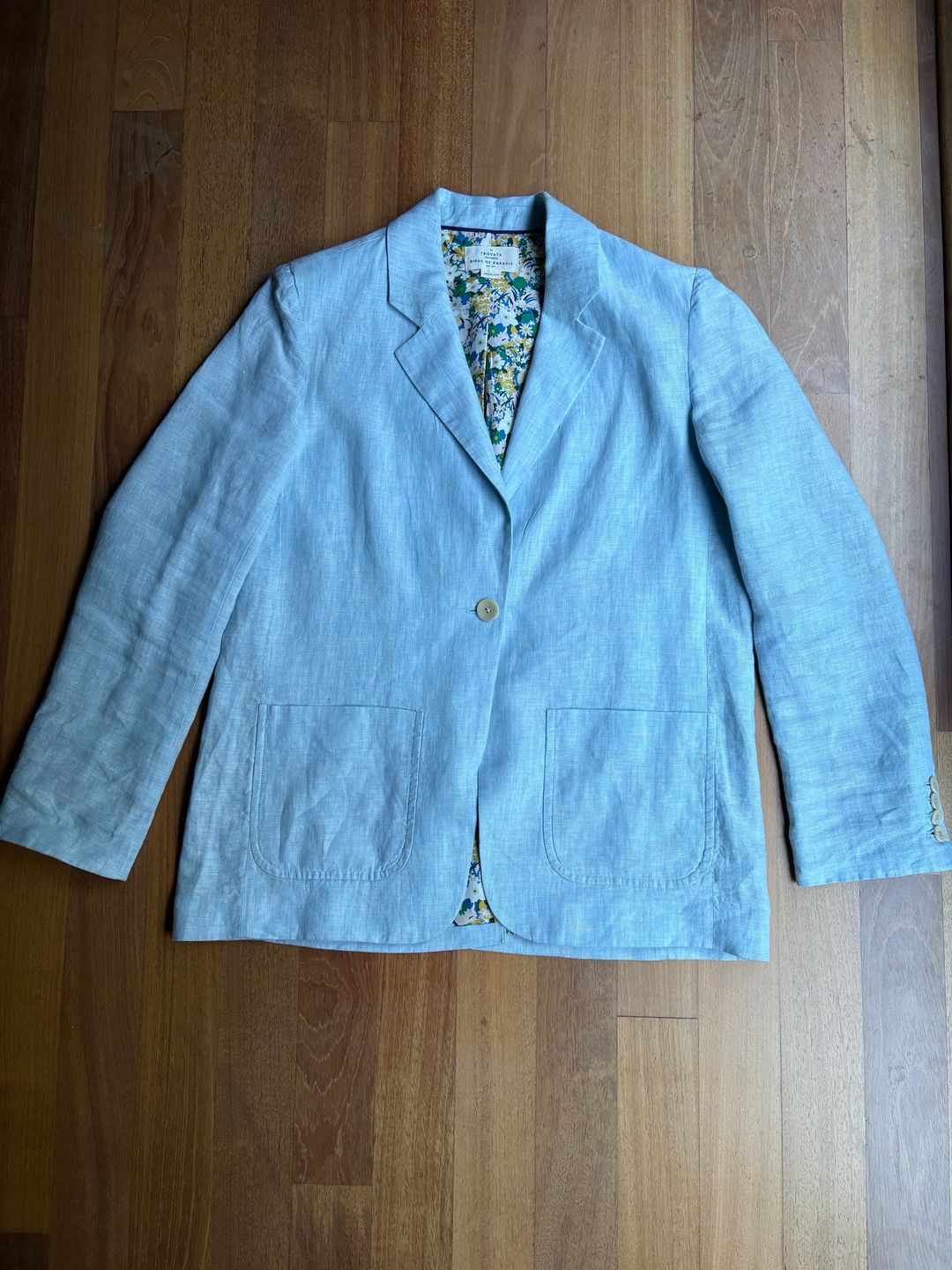Theo Blazer Sky Linen
