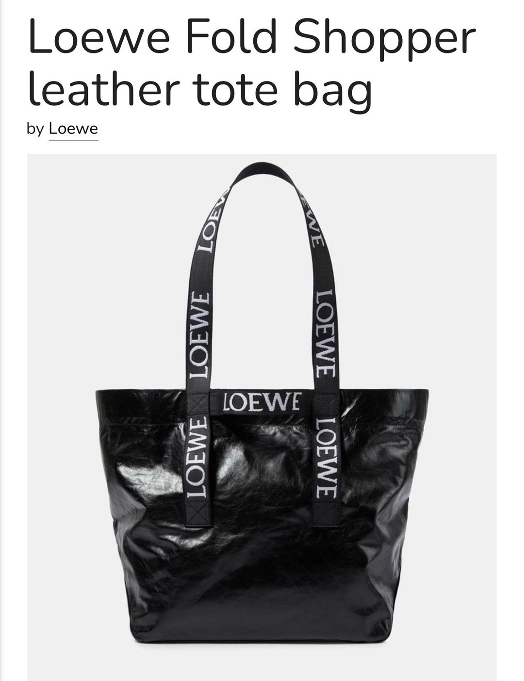 Loewe Fold Shopper