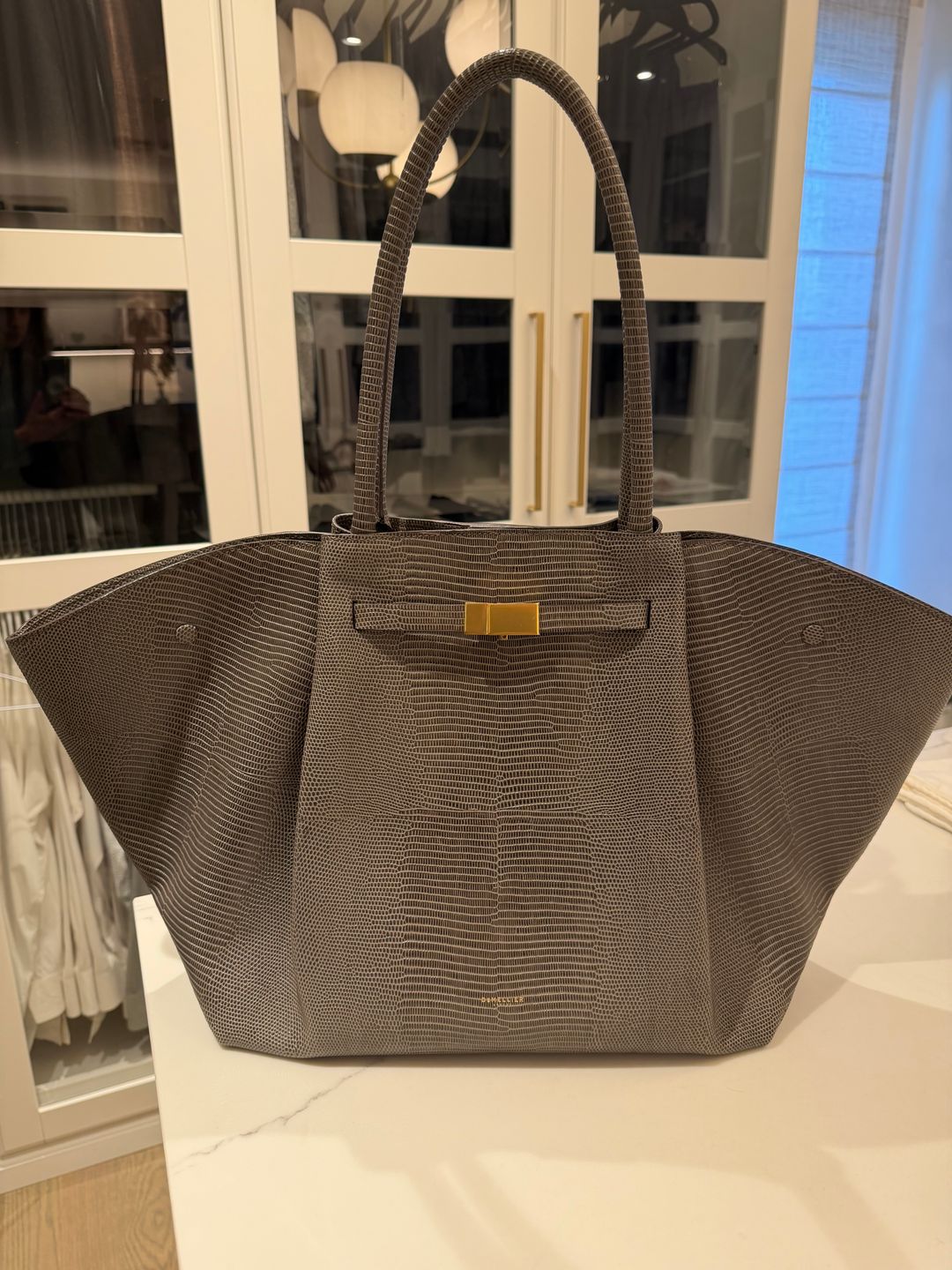New York Lizard Effect Tote Bag
