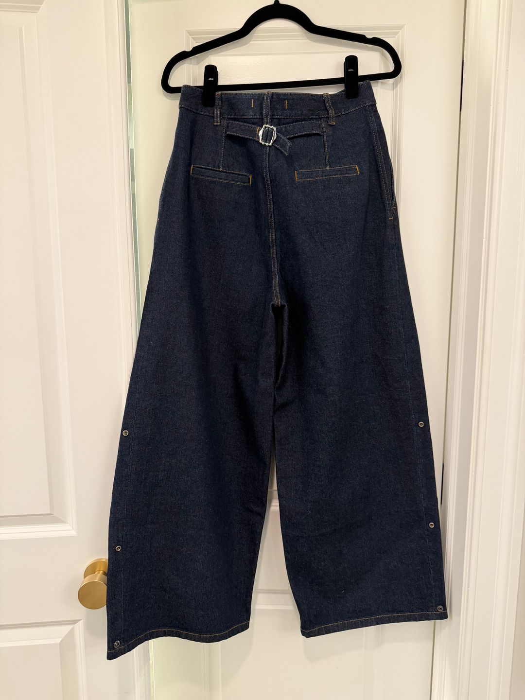 Indigo Denim Triple Pleat Jean
