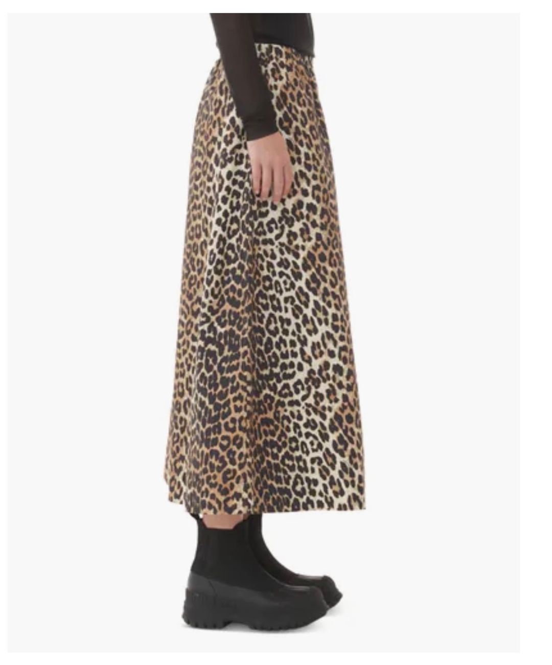 Leopard Printed Elasticated Maxi Skirt