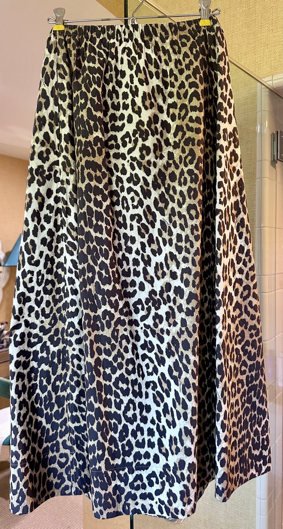 Leopard Printed Elasticated Maxi Skirt