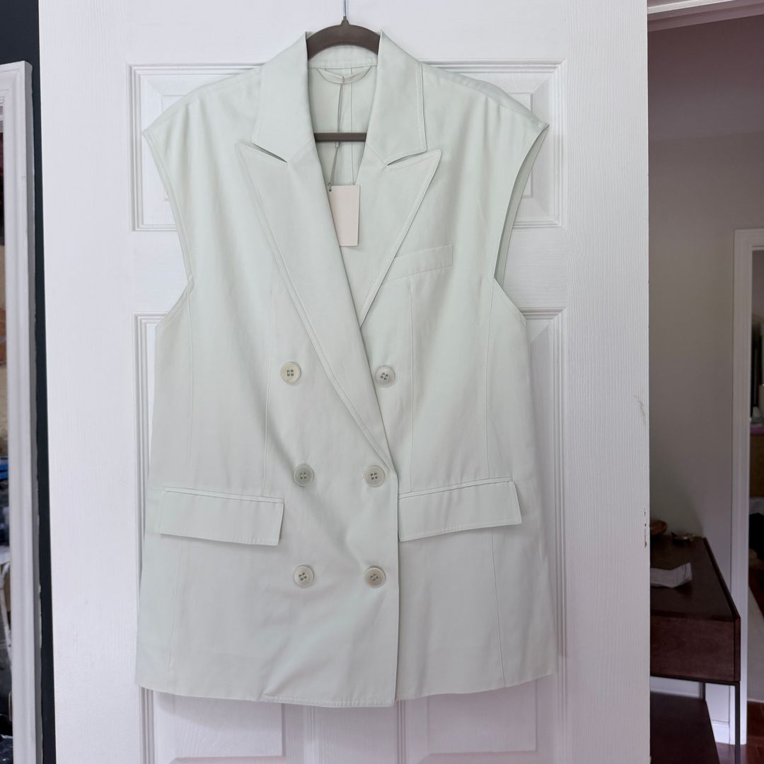 Drapey Suiting Oversized Double Breasted Vest