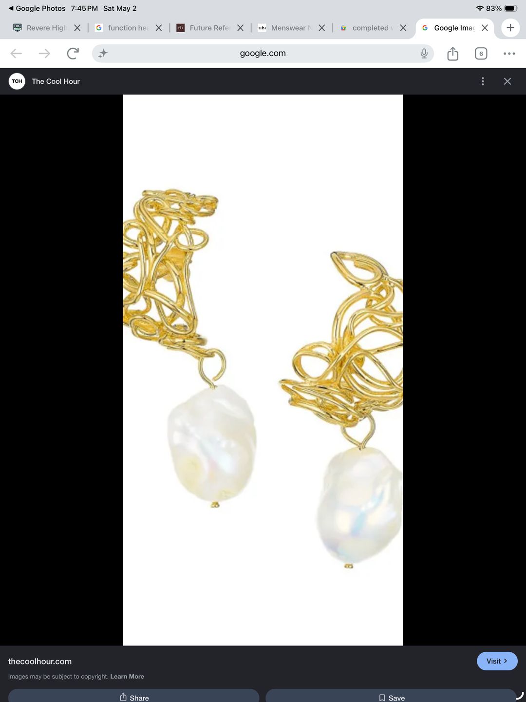 The Myth Maker's Myth - Baroque Pearl and Gold Vermeil Earrings